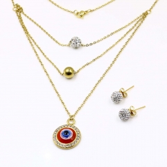 Stainless steel jewelry Necklace Earrings set Wholesale