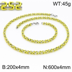 Stainless steel jewelry Necklace Bracelet set Wholesale