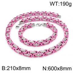 Stainless steel jewelry Necklace Bracelet set Wholesale