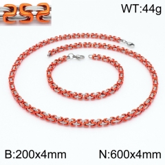Stainless steel jewelry Necklace Bracelet set Wholesale