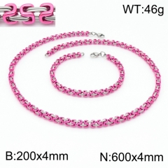Stainless steel jewelry Necklace Bracelet set Wholesale
