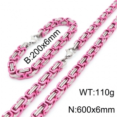 Stainless steel jewelry Necklace Bracelet set Wholesale