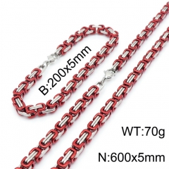 Stainless steel jewelry Necklace Bracelet set Wholesale