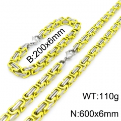 Stainless steel jewelry Necklace Bracelet set Wholesale