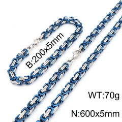 Stainless steel jewelry Necklace Bracelet set Wholesale