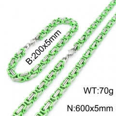 Stainless steel jewelry Necklace Bracelet set Wholesale