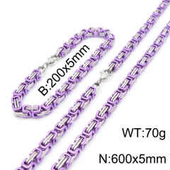 Stainless steel jewelry Necklace Bracelet set Wholesale