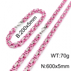 Stainless steel jewelry Necklace Bracelet set Wholesale