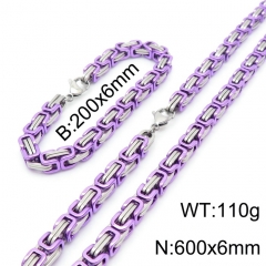 Stainless steel jewelry Necklace Bracelet set Wholesale