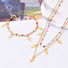 Stainless steel jewelry Necklace bracelet set Wholesale