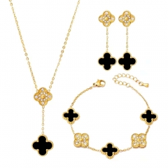 Stainless steel jewelry Necklace earring bracelet set Wholesale