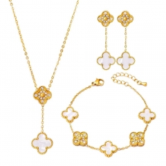 Stainless steel jewelry Necklace earring bracelet set Wholesale