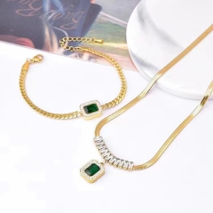 Stainless steel jewelry Necklace bracelet set Wholesale