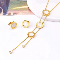 Stainless steel jewelry Necklace earring set Wholesale