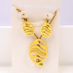 Stainless steel jewelry Necklace Earrings set Wholesale