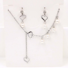 Stainless steel jewelry Necklace Earrings set Wholesale