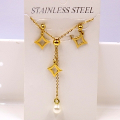 Stainless steel jewelry Necklace Earrings set Wholesale
