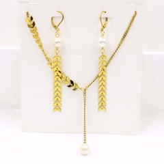 Stainless steel jewelry Necklace Earrings set Wholesale