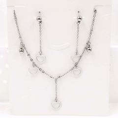 Stainless steel jewelry Necklace Earrings set Wholesale