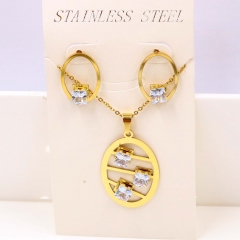 Stainless steel jewelry Necklace Earrings set Wholesale