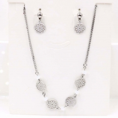 Stainless steel jewelry Necklace Earrings set Wholesale