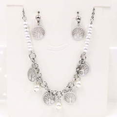 Stainless steel jewelry Necklace Earrings set Wholesale