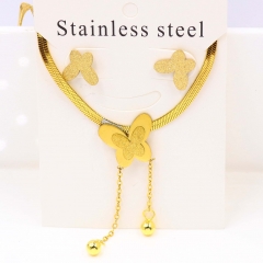 Stainless steel jewelry Necklace Earrings set Wholesale