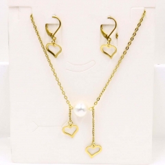 Stainless steel jewelry Necklace Earrings set Wholesale