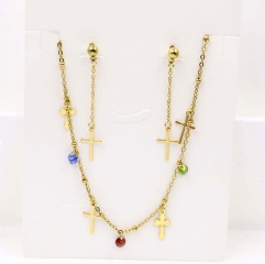 Stainless steel jewelry Necklace Earrings set Wholesale