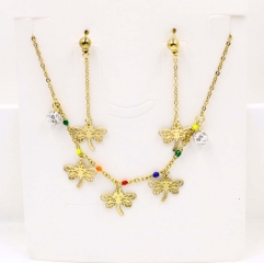 Stainless steel jewelry Necklace Earrings set Wholesale