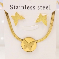 Stainless steel jewelry Necklace Earrings set Wholesale