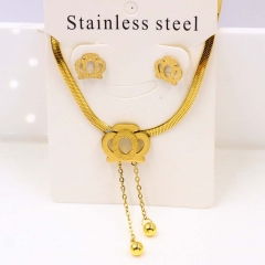 Stainless steel jewelry Necklace Earrings set Wholesale