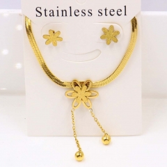 Stainless steel jewelry Necklace Earrings set Wholesale