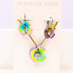 Stainless steel jewelry Necklace Earrings set Wholesale