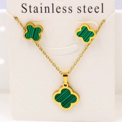 Stainless steel jewelry Necklace Earrings set Wholesale