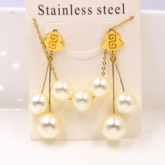 Stainless steel jewelry Necklace Earrings set Wholesale