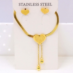 Stainless steel jewelry Necklace Earrings set Wholesale