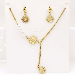 Stainless steel jewelry Necklace Earrings set Wholesale