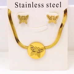 Stainless steel jewelry Necklace Earrings set Wholesale