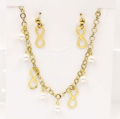 Stainless steel jewelry Necklace Earrings set Wholesale