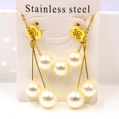 Stainless steel jewelry Necklace Earrings set Wholesale