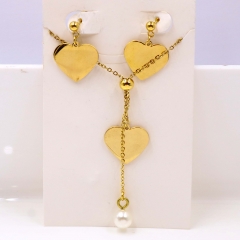 Stainless steel jewelry Necklace Earrings set Wholesale