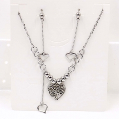 Stainless steel jewelry Necklace Earrings set Wholesale