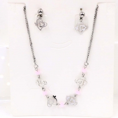 Stainless steel jewelry Necklace Earrings set Wholesale