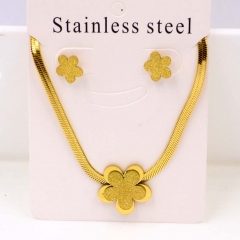 Stainless steel jewelry Necklace Earrings set Wholesale