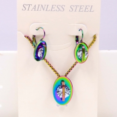 Stainless steel jewelry Necklace Earrings set Wholesale