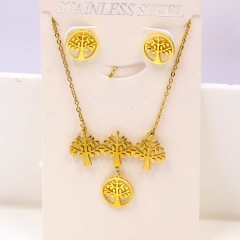 Stainless steel jewelry Necklace Earrings set Wholesale