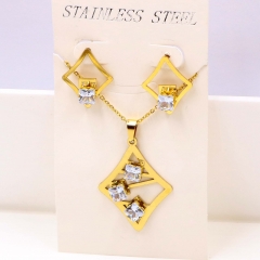 Stainless steel jewelry Necklace Earrings set Wholesale