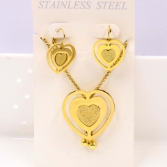 Stainless steel jewelry Necklace Earrings set Wholesale