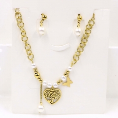 Stainless steel jewelry Necklace Earrings set Wholesale